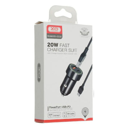 XO - CC32 Car Charge 20W Fast Charge Suit With Cable