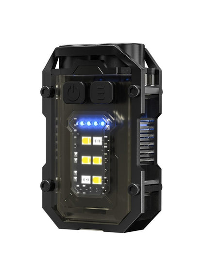 Mini Keychain Light Portable Outdoor Flashlight Magnetic Anti-Lost Quick Charge Work Light YSD01 - Black