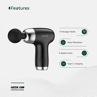 Green Lion Mini Massage Gun 6 Speed Levels