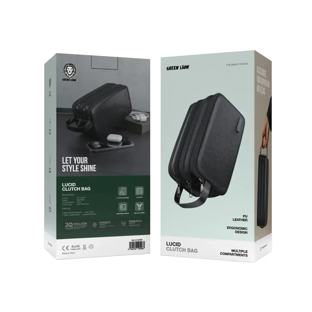 Green Lion Lucide Clutch Bag