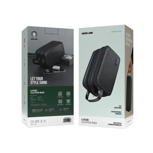 Green Lion Lucide Clutch Bag