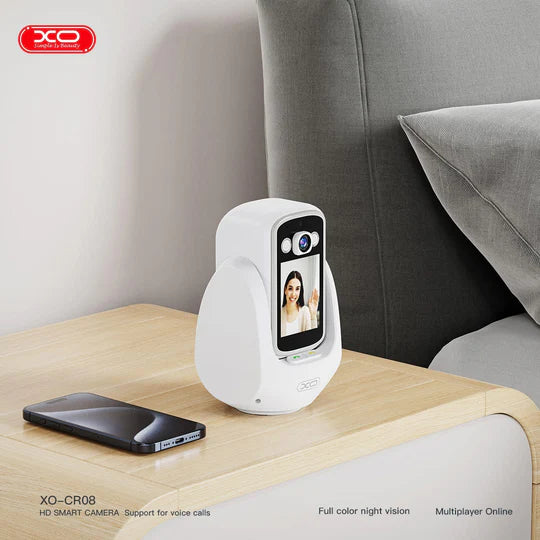 XO-CR08 200W Pixel AI Smart Camera for Two-Way Video Calling (2.4G+Bluetooth with Internet)