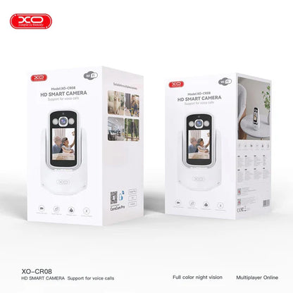 XO-CR08 200W Pixel AI Smart Camera for Two-Way Video Calling (2.4G+Bluetooth with Internet)