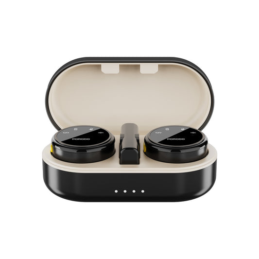 Porodo Lavalier Microphones Type-C Connector With Lightning Adapter - Black