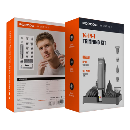 Porodo Lifestyle 14-IN-1 Trimming Kit - Silver