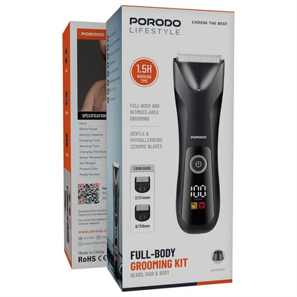 Porodo Lifestyle Full-Body Grooming Kit - Black
