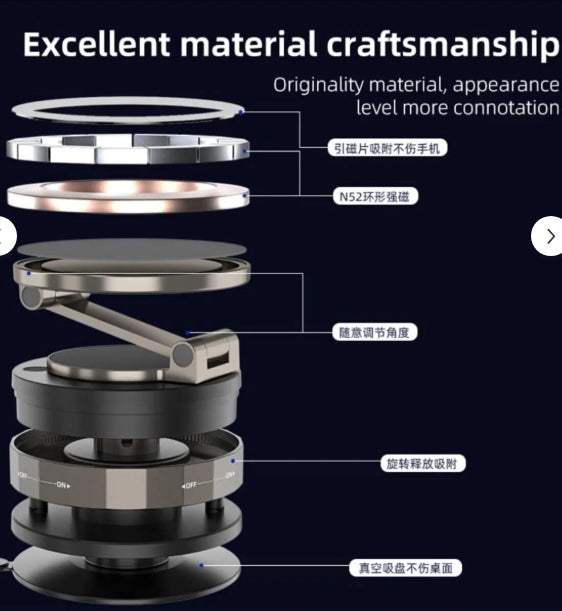 XO – C176 Magsafe Compatible Car Phone Holder – Strong Magnetic Vacuum