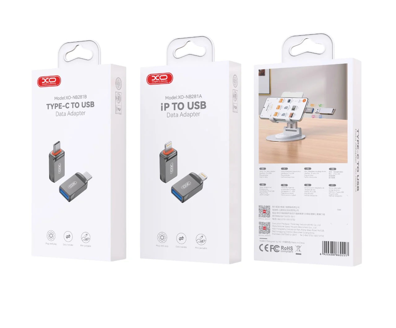 XO - NB281A Iphone To USB Data Adapter